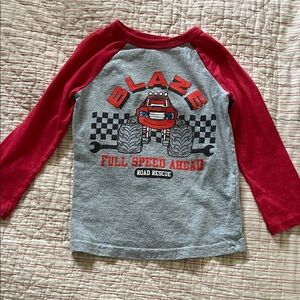 Jumping Beans Red and Gray Long Sleeve Tee